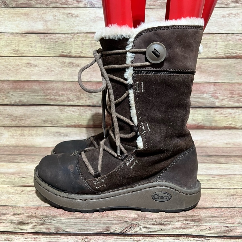 Chaco Brown Belyn Shearling Boots